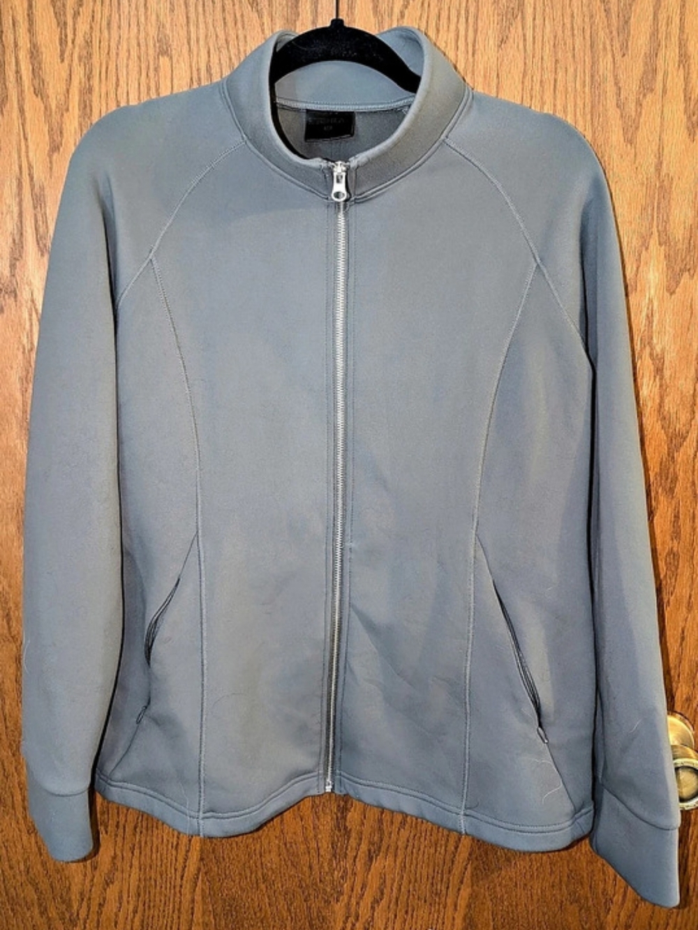 Women's Gray Zip Bomber Jacket Size Medium